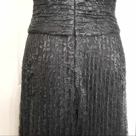 BADGLEY MISCHKA GREY EMPIRE LACED MINI SEQUIN SLEEVELESS EVENING DRESS - 8 - Picture 9 of 14